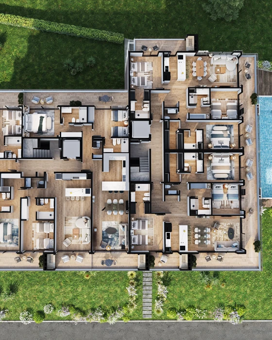 La planta de Aurora II dentro del showroom virtual: lo que el comprador recorre unidad por unidad